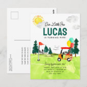 Onze kleine Pro Swing Par-t-shirt Kinder golfverja Briefkaart (Voorkant / Achterkant)