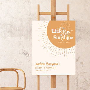 Onze Kleine Ray van Sunshine Boho Geel Baby shower Poster