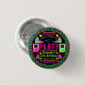 onze kleine Retro Neon 80's 13th Birthday Party Ronde Button 3,2 Cm (Voorkant /achterkant)