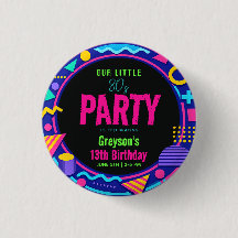 onze kleine Retro Neon 80's Verjaardagsfeestje