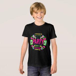 onze kleine Retro Neon 80's verjaardagsfeestje Tri-Blend Shirt