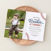 Onze kleine Rookie Baseball 1e Verjaardag Foto Kaart