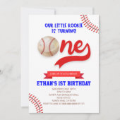 Onze kleine Rookie Baseball ONE 1e Verjaardagsfees Kaart (Voorkant)