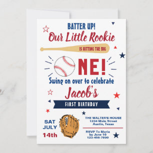 Onze Kleine Rookie Baseball Verjaardag Kaart