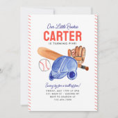 Onze kleine Rookie Helm Bat Baseball Verjaardag Kaart (Voorkant)