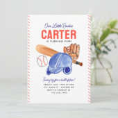 Onze kleine Rookie Helm Bat Baseball Verjaardag Kaart (Staand voorkant)