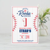 Onze kleine Rookie honkbal verjaardagsfeestje Kaart (Staand voorkant)