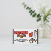 Onze kleine Rookie is onderweg - Luier Raffle Informatiekaartje (Staand voorkant)