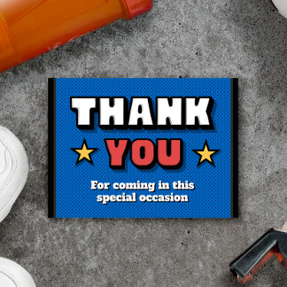 Onze kleine Rookie is onderweg - Thank You Card Bedankkaart
