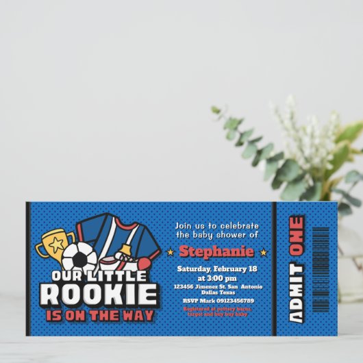 Onze kleine Rookie is op de weg ticket Kaart (Staand voorkant)