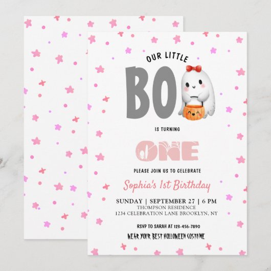 Onze kleine roze bruidsroze dag kaart (Voorkant / Achterkant)