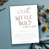 Onze kleine roze dragonvlieg elke dag van de leeft bedankkaart