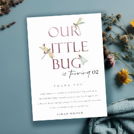 Onze kleine roze dragonvlieg elke dag van de leeft bedankkaart