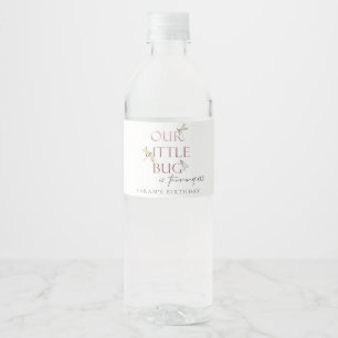 Onze kleine roze dragonvlieg elke dag van de leeft waterfles etiket