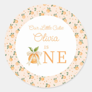 Onze Kleine Schat Is Eén Eerste Verjaardag Ronde Sticker