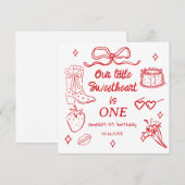 Onze kleine schat is jarig save the date (Voorkant / Achterkant)