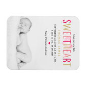 Onze kleine schatfoto geboorteaankondiging magneet (Horizontaal)