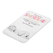 Onze kleine schatfoto geboorteaankondiging magneet (Linkerzijde)