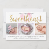 Onze kleine schatje 3 Foto geboorteaankondiging Aankondiging (Voorkant)