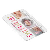 Onze kleine schatje 3 Foto geboorteaankondiging Magneet (Rechterzijde)