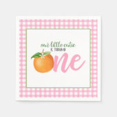 Onze kleine schatje draait één servet - Pk Plaid (Voorkant)