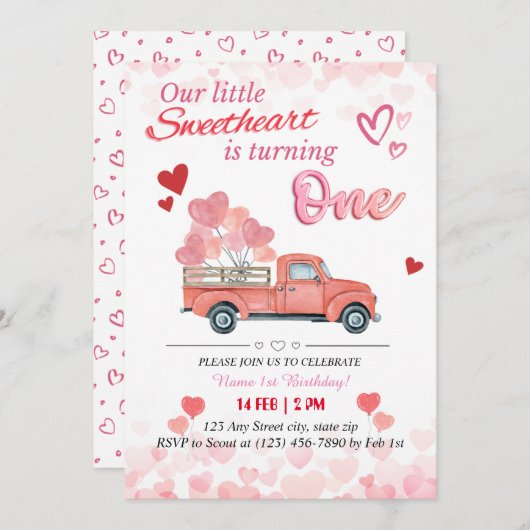 Onze kleine schatje draait om één kaart (Voorkant / Achterkant)