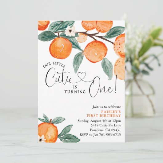 Onze kleine schatje eerste verjaardag kaart (Staand voorkant)