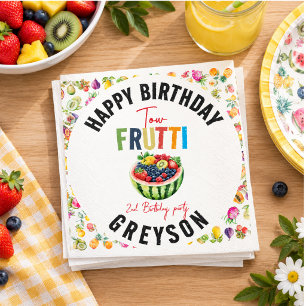 Onze kleine schatje fruit 2de verjaardagsfeestje servet