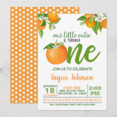 Onze kleine schatje is het draaien van een uitnodi kaart (Voorkant / Achterkant)