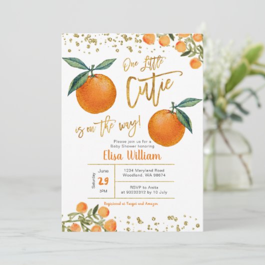 Onze kleine schatje is op de weg uitnodiging (Staand voorkant)