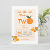 Onze kleine schatje is twee verjaardagen kaart (Staand voorkant)