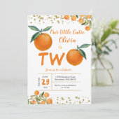 Onze kleine schatje is twee verjaardagen kaart (Staand voorkant)