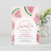 Onze kleine schatje watermeloen verjaardag kaart (Staand voorkant)