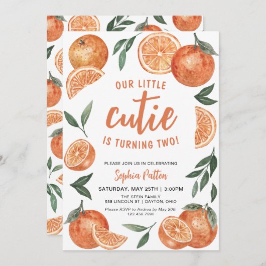 Onze kleine schattige kinderen verjaardagsfeest kaart (Voorkant / Achterkant)