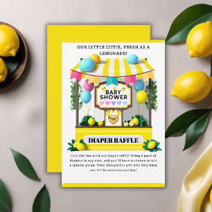 Onze kleine schattige limonade stand Baby shower Informatiekaartje