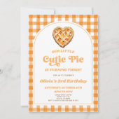 Onze kleine schattige taart retro verjaardagsfeest kaart (Voorkant)