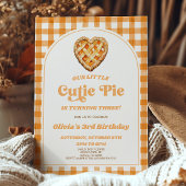 Onze kleine schattige taart retro verjaardagsfeest kaart