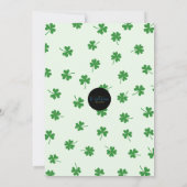 Onze kleine Shamrock wordt één verjaardag Kaart (Achterkant)