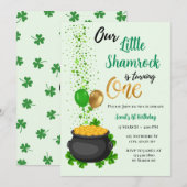 Onze kleine Shamrock wordt één verjaardag Kaart (Voorkant / Achterkant)