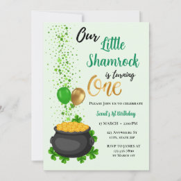 Onze kleine Shamrock wordt één verjaardag Kaart
