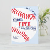 Onze kleine slappe honkbal verjaardagsfeestje kaart (Staand voorkant)