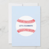 Onze kleine slappe honkbal verjaardagsfeestje kaart (Achterkant)