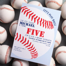 Onze kleine slappe honkbal verjaardagsfeestje kaart