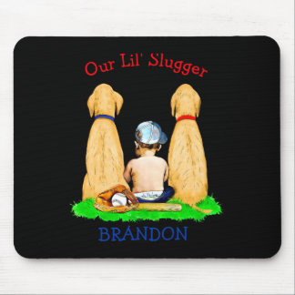 Onze Kleine Slogger Gepersonaliseerd Honkbal Thema Muismat