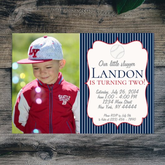 Onze kleine Slugger Baseball-uitnodiging Kaart