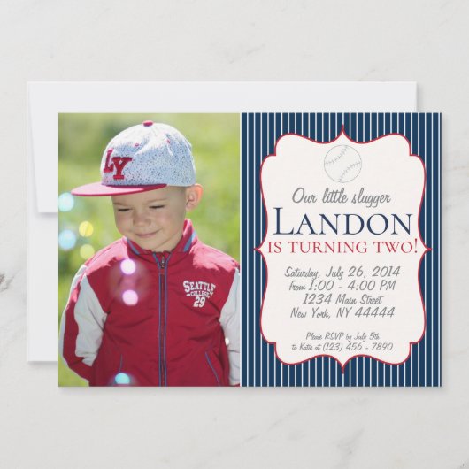 Onze kleine Slugger Baseball-uitnodiging Kaart (Voorkant)