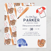 Onze Kleine Slugger Sport Bat Honkbal Verjaardag Kaart (Voorkant / Achterkant)