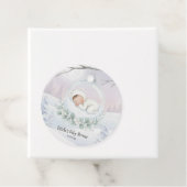 Onze kleine sneeuwbaby is op komst Winter Favor Bedankjes Labels (In situ)