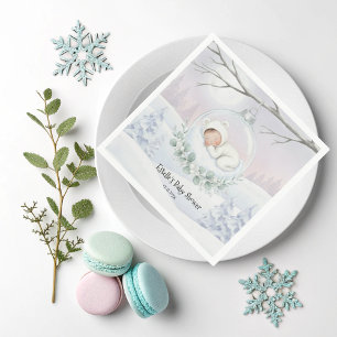 Onze Kleine Sneeuwbaby is op komst Winteraccent Servet