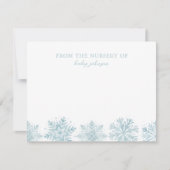 Onze kleine sneeuwvlok Baby shower dank u kaart (Voorkant)